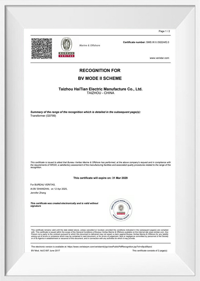 Reconocimiento para BV MODEIISCHEME